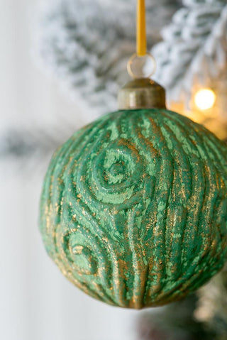 Sunvega Glass Glitter Painted Christmas Ball Ornaments Set of 12 for Holiday Decor