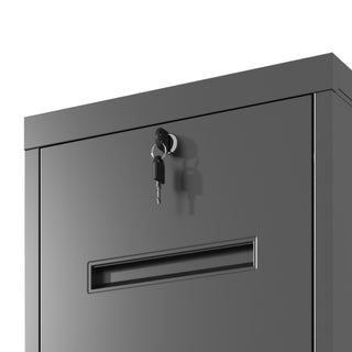 Sunvega 5 Drawer Metal Vertical File Cabinet with Lock on Wheels for Home Office