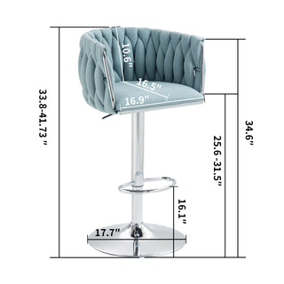 Sunvega 360 Degree Swivel Adjustable Counter Height Bar Stools Set of 2