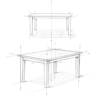 Sunvega Walnut Veneer Dining Table with Solid Wood Legs for Kitchen