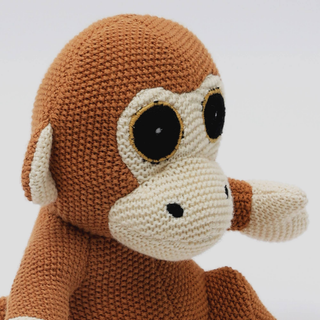 Sunvega Handcrafted Soft Cotton Knitted Monkey Plush Toy for All Ages