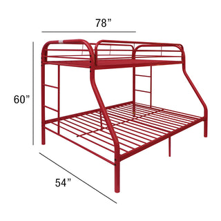 Sunvega Twin/Full Metal Bunk Bed with Slat System and Guardrail