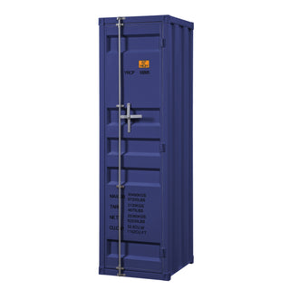 Sunvega Industrial Blue Wardrobe with Full-Length Container Lock and Hanging Rod