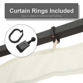Sunvega 12x12 Replacement Mesh Netting with Zippers for Gazebos and Canopy Tents