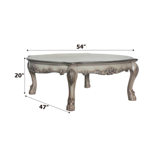 Sunvega Dresden Vintage Bone White Finish Nightstand with Two Spacious Felt-Lined Drawers