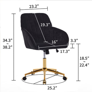 Sunvega Ergonomic Swivel Chair with Soft Memory Foam Cushion and Lumbar Support