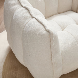 Sunvega Soft Chenille Bean Bag Chair with High Resilient Foam for Living Room