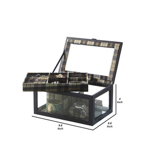 Sunvega Leatherette Jewelry Case with Multiple Slots and Removable Cushions
