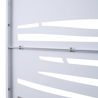 Sunvega 76" H x 48" W Freestanding Metal Privacy Screen for Deck Balcony Patio