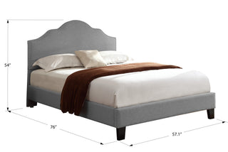 Sunvega Light Gray Transitional Full Upholstered Bed for Your Home