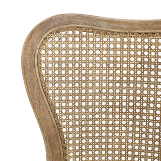 Sunvega Vintage Style Rubber Wood Upholstered Dining Chair Set of 2