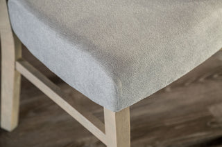 Sunvega 2pc Gray Transitional Side Chair with Padded Seat and Tapered Legs