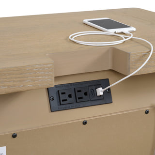 Sunvega Sand Dune Contemporary 3-Drawer Nightstand for Bedroom