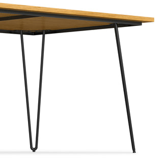 Sunvega Handcrafted Modern Industrial Oak Veneer Dining Table for 6 People