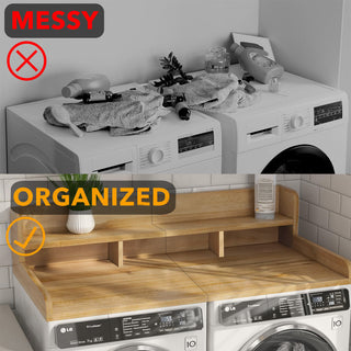 Sunvega Waterproof MDF Washer Dryer Countertop with Non-slip Pads and High Edge