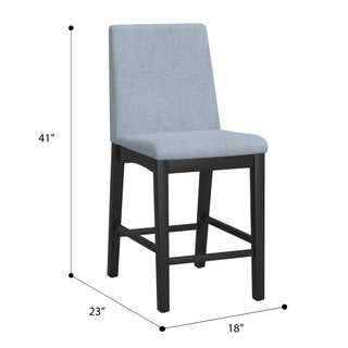 Sunvega Modern Gray Contemporary Style Gathering Height Stool Set of 2