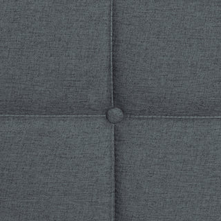 Sunvega Modern Upholstered Platform Bed Frame with Button Tufted Linen Headboard