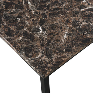 Sunvega Faux Marble Top Metal Frame Dinette Table with Exceptional Durability