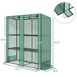 Sunvega Upgraded Walk-in Tunnel Greenhouse with PE Cover and Mesh Door