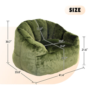 Sunvega Giant High Density Foam Filled Bean Bag Sofa Chair with Armrests