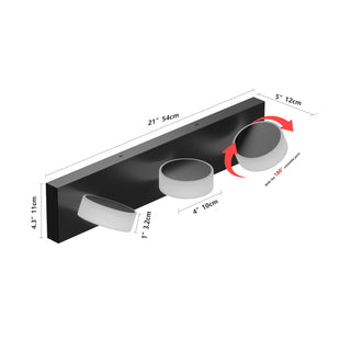Sunvega Modern 7-Light LED Vanity Fixture with Acrylic Shades and Chrome Finish