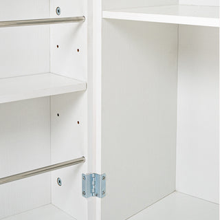 Sunvega Freestanding Fluted Kitchen Pantry Cabinet with 3 Keyboard Drawers and 6 Shelves