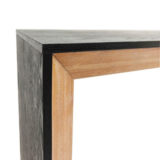 Sunvega Modern Two-Tone Wood Bench with U-Shaped Design for Entryway or Dining
