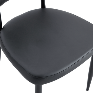 Sunvega Ergonomic Dining Chair with Curved Backrest for Comfortable Minimalist Design