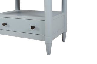Sunvega Ocean Colored Finish Nightstand with 2 Storage Drawers and Custom Hardware