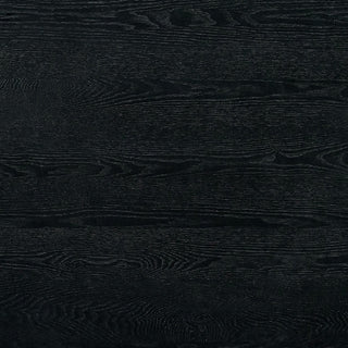 Sunvega Modern Black Finish Wooden Dining Table with Unique Shape Tabletop