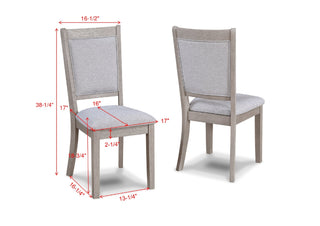 Sunvega Contemporary Round Dining Table with Cushioned Chairs and Nail Head Trim