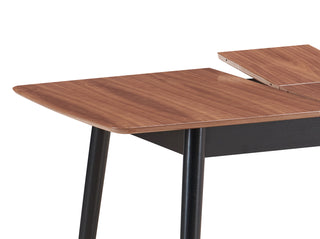 Sunvega Natural and Black Finish Dining Chair with Wooden Turn Legs
