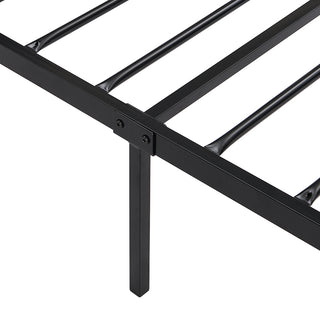 Sunvega Unique Flower Sturdy System Metal Bed Frame with Headboard and Footboard