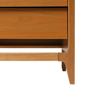 Sunvega Scandi Angle Face Solid Wood Nightstand with Modern Minimalist Design