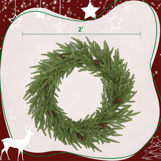 Sunvega Pencil Artificial Xmas Tree with Faux Snow Flocked Full Branch Tips Flame-retardant