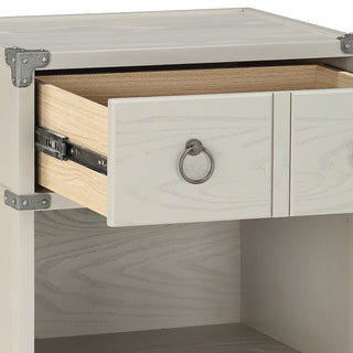 Sunvega Orchest Gray Finish Nightstand with Smooth Drawer Operation and Modern Pull-Knobs