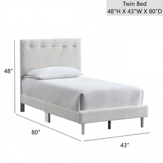 Sunvega Soft Teddy Bear Wheat Color Fabric Upholstered Queen Platform Bed