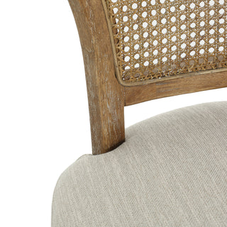 Sunvega Vintage Style Rubber Wood Upholstered Dining Chair Set of 2