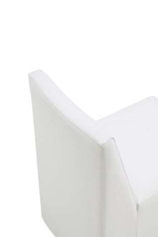 Sunvega Modern Dining Chair in Saddle Brown Faux Leather Fully Assembled