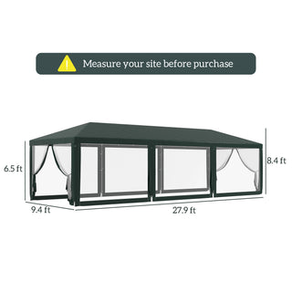 Sunvega Outdoor Party Canopy Tent with Removable Mesh Sidewalls for Shade