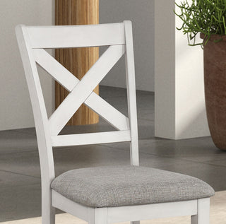 Sunvega Rustic White Oak Dining Table with Extendable Leaf Block Trestle Base