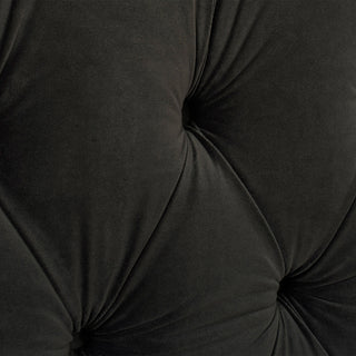 Sunvega King Size Dark Charcoal Grey Velvet Tufted Wingback Bed Frame