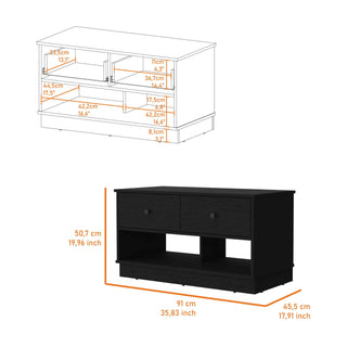 Sunvega Tulip Storage Bench with Two Drawers and Two Shelves