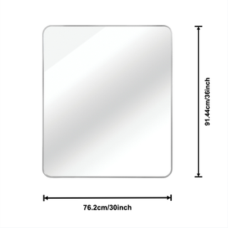 Sunvega Gold 30x36 Inches Large Rectangular Bathroom Wall Mirror Shatterproof
