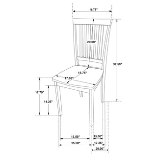 Sunvega Modern Cappuccino 5-Piece Dining Set with Rectangular Table and Four Chairs
