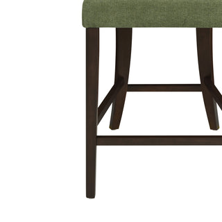 Sunvega Natural Rubberwood Counter Stool Set with Chunky Modern Design and Ergonomic Backrest