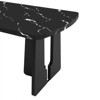 Sunvega Modern Tufted Linen Entryway Bench with Black Rubber Wood Legs for Kitchen