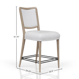 Sunvega Counter Height Stools with Upholstered Seat and Web Seating Set of 2