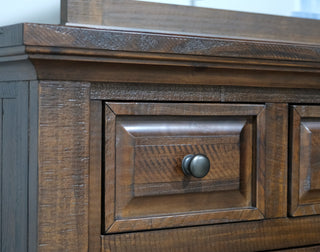Sunvega Burnt Umber Traditional 7-Drawer Dresser with Easy Assembly and Care
