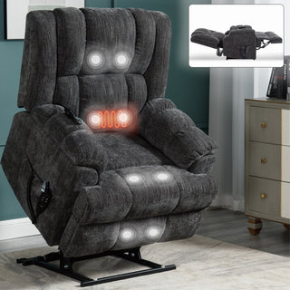 Sunvega Dual Motor Lift Recliner Chair with Massage Lumbar Heat and Power Remote
